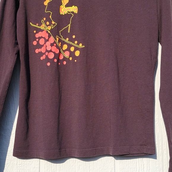 BELLA Brown Long Sleeved Cotton Kahlua Skier Shirt size Large - Picture 3 of 15